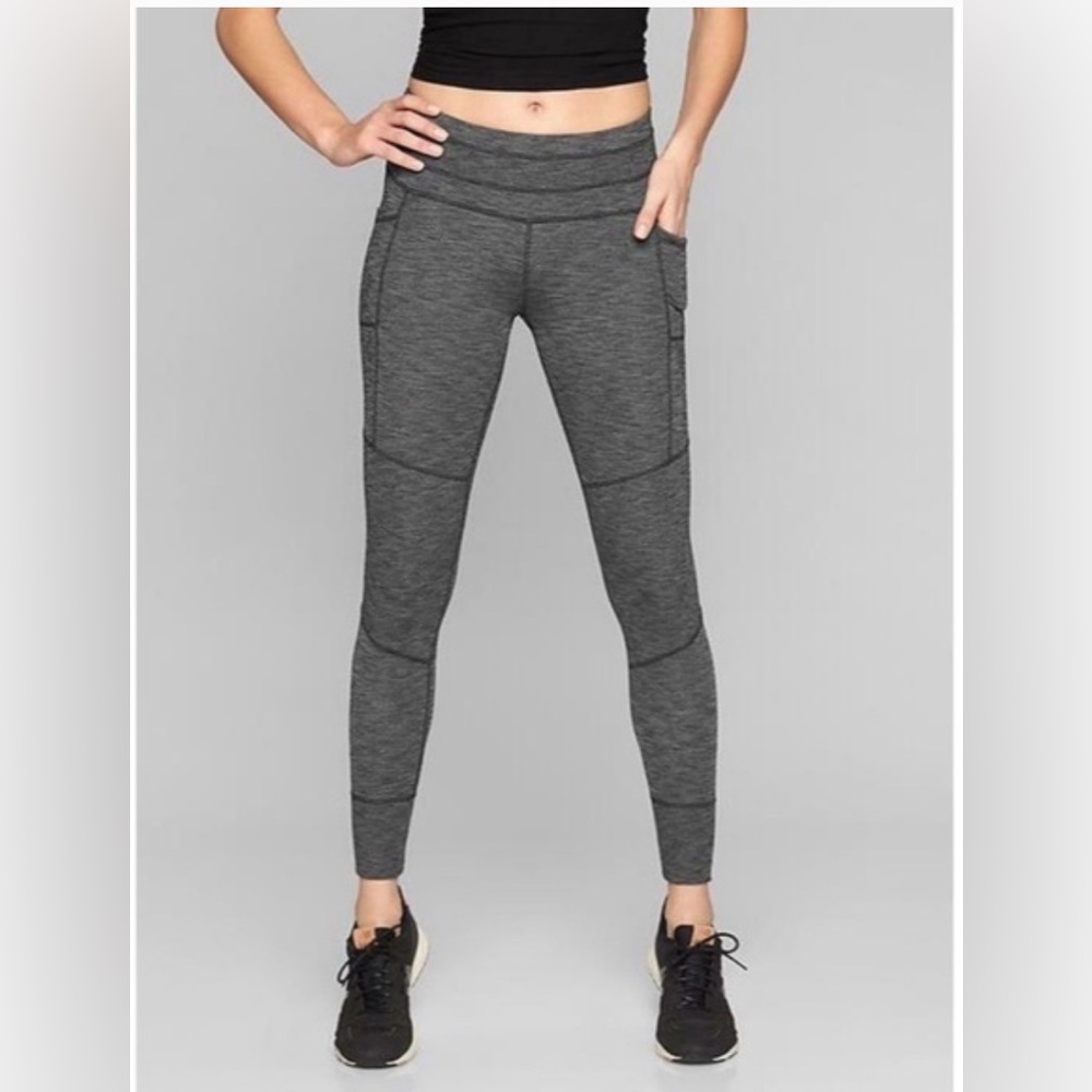Athleta Excursion Women’s Leggings – Heather Grey – Size Medium